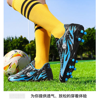 Kids Professional Football Boots Men Soccer Shoes Low-top Ankle Support Sports Youth Match Training Football Non-slip Durable