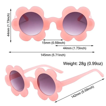 New Trendy Sunflower Sunglasses for Women Retro Round Flower Sun Glasses Fun Novel Disco/Festival/Party Shades for Adults