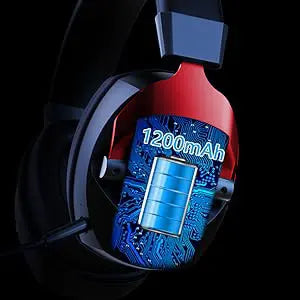 Wireless Gaming Headset with Detachable Noise Cancelling Microphone – 2.4G Wireless, Bluetooth 5.3 & 3.5mm Wired Gaming Headphones for PS5, PC, Xbox, Mobile