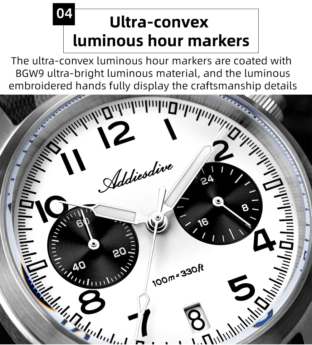 Uhr für Männer aus Edelstahl, 316L Edelstahl Gehäuse Form: Rund