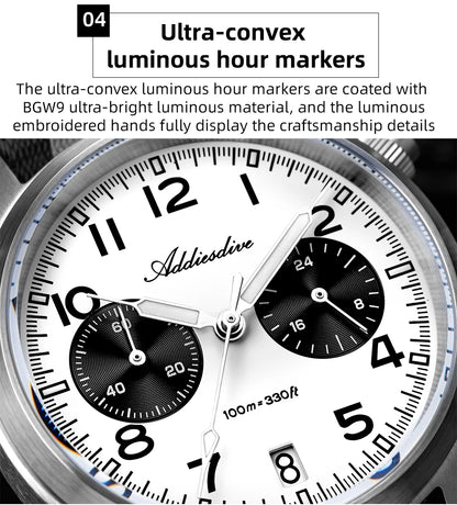 Uhr für Männer aus Edelstahl, 316L Edelstahl Gehäuse Form: Rund