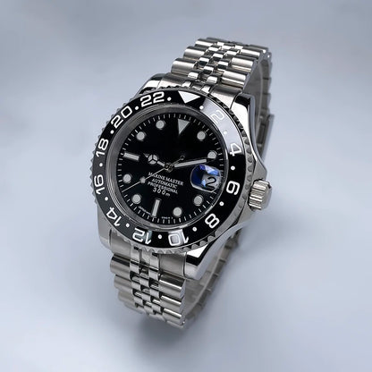YM Style 40mm Men’s Automatic Watch Sapphire Crystal, Luminous Dial & Rotating Bezel with Jubilee Bracelet