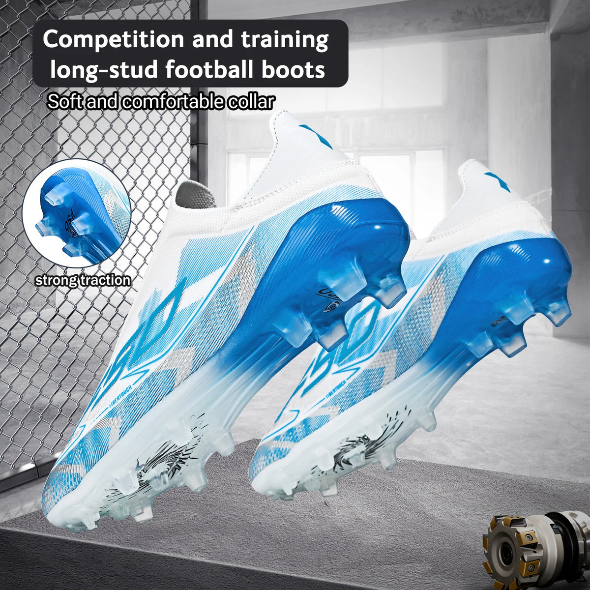AG/FG Firm Ground Soccer Cleats for Men Women Kids Youth PU Fabric Rubber Sole Non-Slip Wear-Resistant Training Boots