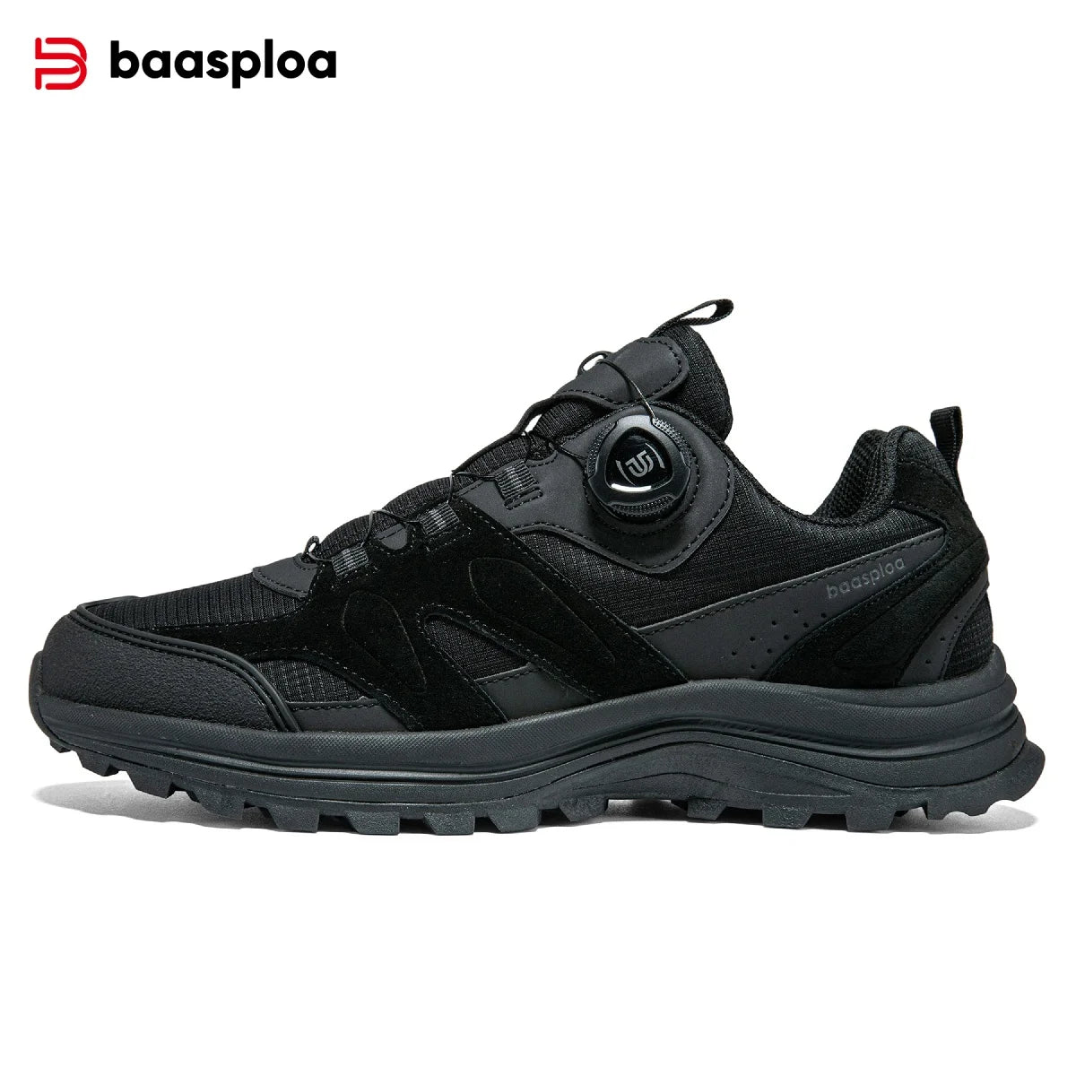 Baasploa Men Hiking Sneakers Outdoor Fashion Lightweight Breathable Shoes Male Casual Anti-Skid Wear-Resistant Climbing Shoes