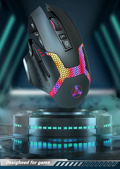 Wired Gaming Mouse 12000 DPI with Macro Programming, RGB Backlight & 10 Buttons