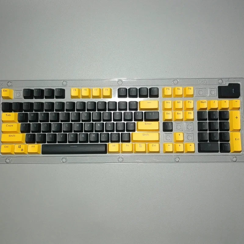 Good Pbt Oem Keycaps 61/87/104keys Custom RGB Player Backlit Double Shot Keycaps Gaming Accessories Ergonomic Teclado Pink/Black