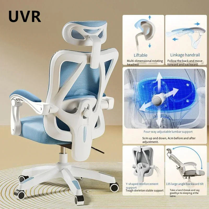 UVR Ergonomic Gaming Computer Chair Breathable Mesh Office Chair with Adjustable Armrest, Swivel Executive Desk Chair for Home Office & Work