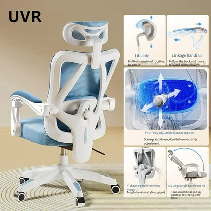 UVR Ergonomic Gaming Computer Chair Breathable Mesh Office Chair with Adjustable Armrest, Swivel Executive Desk Chair for Home Office & Work