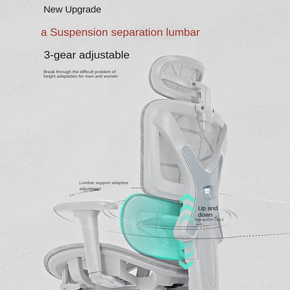New E07 Pro Ergonomic Chair Sedentary Comfort Office Chair Home Study Gaming Chair Backrest Adjustable Seat with Footrest