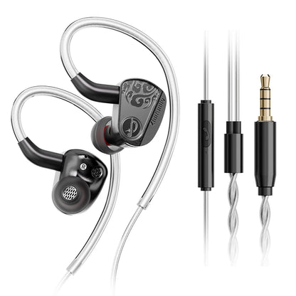 Zhulinniao JingHong Z3 HiFi Earphones Dual Dynamic Driver In-Ear Headphones, High-Fidelity Metal Music Monitor Earbuds with Wired & Bluetooth Audio