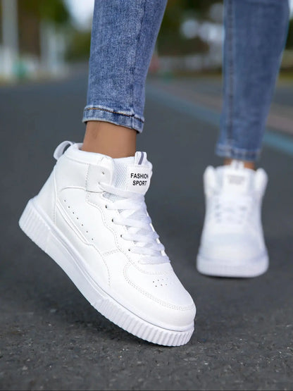 New Style Men's Casual Leather Shoes, Trendy, Breathable, Versatile, Sports White Sneakers, Leather Trendy Shoes