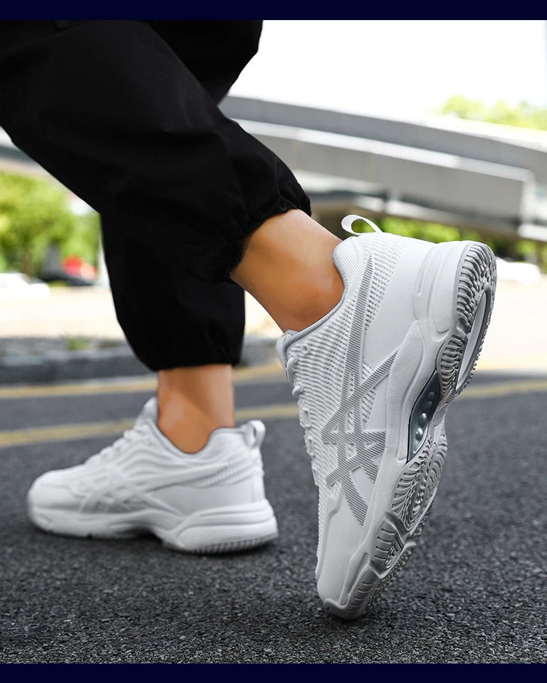 Men Women Badminton Shoes Table Tennis Shoes for Volleyball Handball Sports Sneakers Anti-Skid Mesh Breathable Field Training