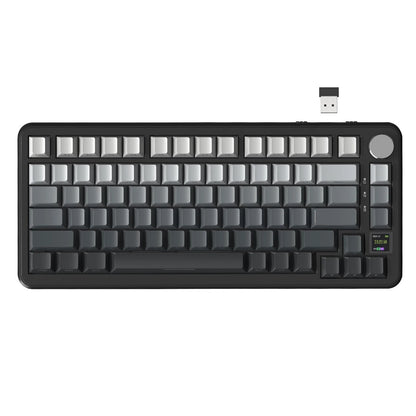 ATTACK SHARK X85 Pro 75% Mechanical Keyboard Wireless RGB Gaming Keyboard with Display Screen, Knob, Hot Swappable Gasket Mount, Bluetooth, 2.4GHz & Wired