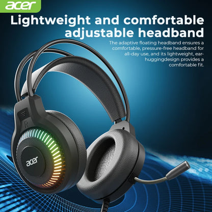 RGB Wired Gaming Earphones with Mic – Low Latency Surround Sound RGB Cool Lighting Gaming Headset with Noise Isolation & Comfort Fit