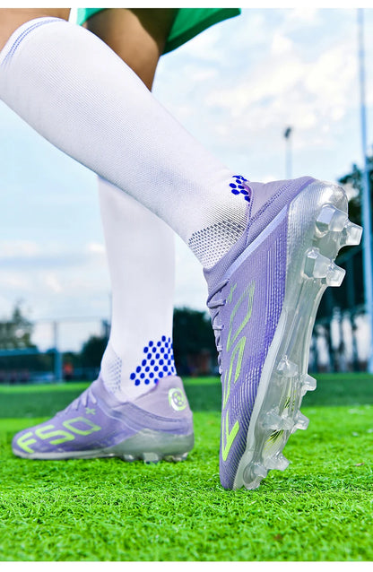 New Men Football Boots Non-Slip Match Grass Cleats High-top High-quality Soccer Shoes Futsal Sneakers Indoor Hot-selling Outdoor