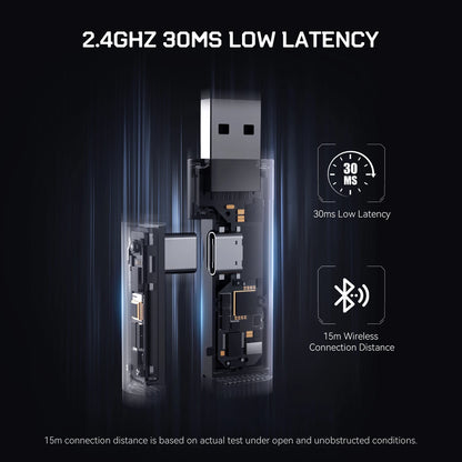 Auscultadores Gaming Sem Fios Tri-Mode EKSA G19BT – Bluetooth 5.4, Auscultadores Gaming 2.4GHz de Baixa Latência com Microfone para PC, PS5, Xbox