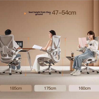 Ergonomic Office Chair with Floating Wing Lumbar Support, Adjustable Height Mesh Computer Chair, Swivel Rolling Office Chair for Home, Gaming & Office