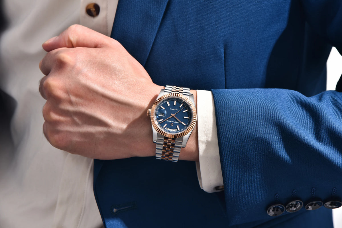 PAGANI DESIGN Luxury Men Watch Sapphire mirror Luminous Stainless Steel Watch Week Date Mechanical Waterproof ST16 Man watch
