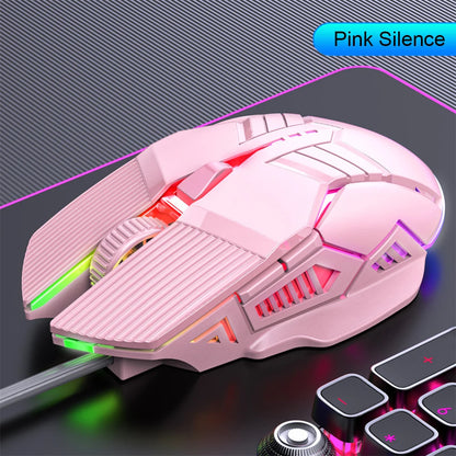 3200DPI Ergonomic Wired Gaming Mouse RGB Backlit USB Gaming Mouse with 6 Silent Buttons for PC Laptop