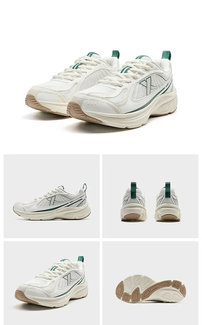 Xtep Juechen Vintage Running Shoes For Women 2025 Spring Fashion Casual Sports Shoes  Stability Daily Sneakers 875118110028