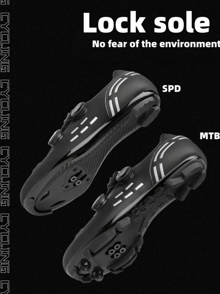 Vysoce kvalitní cyklistické boty SPD pro muže, samoupínací závodní sportovní boty na kolo, dámské neklouzavé MTB boty na horské kolo 36-47
