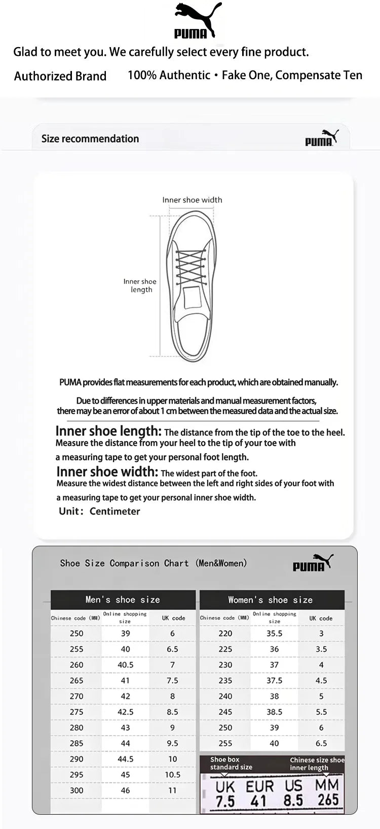 Puma TT Turf Soccer Shoes 108918-03 Men's Professional Training Football Cleats Non-Slip Wear-resistant
