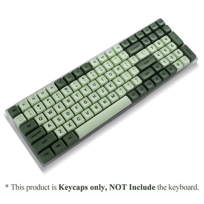 125 Tasten XDA PBT Tastenkappen-Set Matcha Green für mechanische Tastaturen mit 61/64/68/75/87/98/104/108 Tasten für Cherry/Gateron/Otemu/Kailh