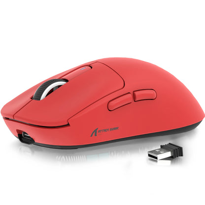 ATTACK SHARK X3 Wireless Gaming Mouse, PixArt PAW3395 Sensor, 26K DPI, 49g Ultralight Tri-Mode Gaming Mouse for PC, Mac & Laptop