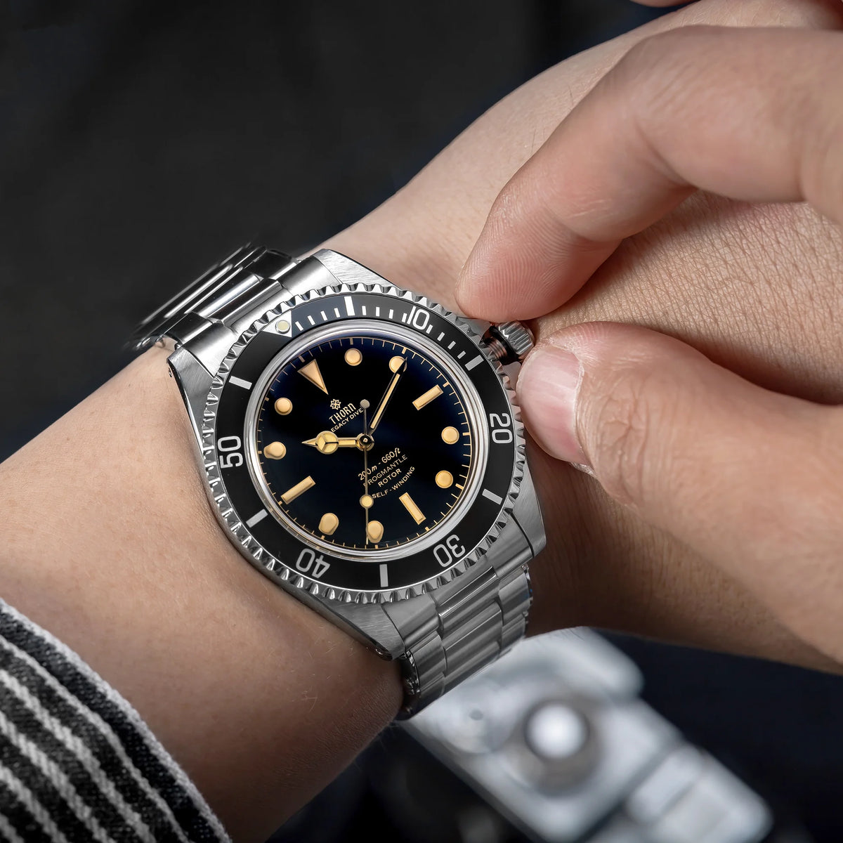 THORN T023 V2 40mm Men Watch 316 Stainless Steel PT5000 Automatic Movement Mechanical Watch Sapphire 200m Waterproof Writwatch