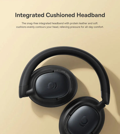 Baseus Bowie MH1 Bluetooth 6.0 Wireless Headphones with 48dB ANC, Hi-Res LDAC Audio, Baseus Bowie MH1 Noise Cancelling Over Ear Headset with 80H Battery