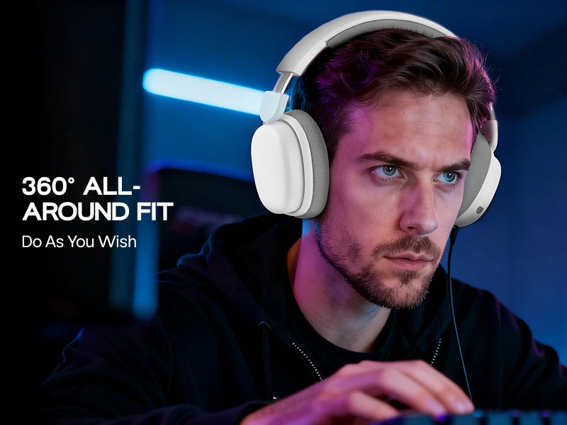 Auriculares gaming AULA G7 Pro con sonido envolvente 7.1, Bluetooth 5.3 inalámbrico y micrófono con cancelación de ruido para PS5/PS4/PC/Switch