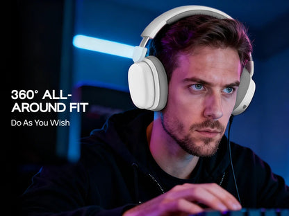 Auriculares gaming AULA G7 Pro con sonido envolvente 7.1, Bluetooth 5.3 inalámbrico y micrófono con cancelación de ruido para PS5/PS4/PC/Switch