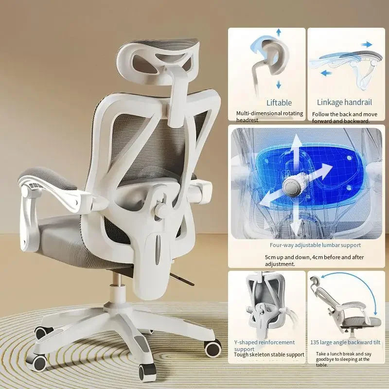 UVR Ergonomic Gaming Computer Chair Breathable Mesh Office Chair with Adjustable Armrest, Swivel Executive Desk Chair for Home Office & Work