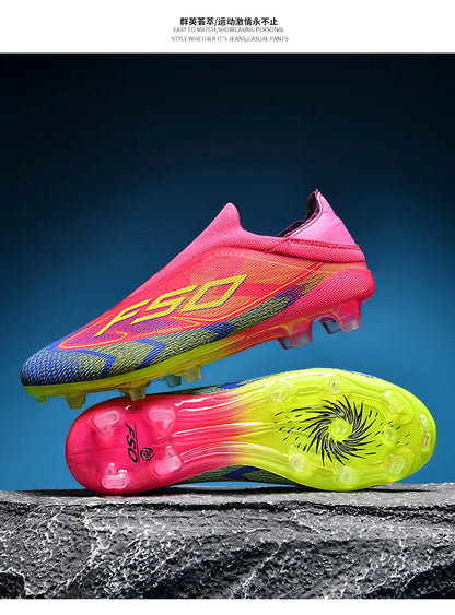 Men Soccer Shoes Professional Football Boots Cleats Ultralight Breathable Non-Slip Grass Training Athletic Match Sports Sneakers