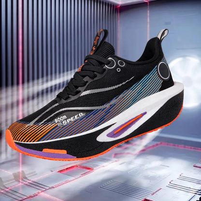 Men's Running Shoes Carbon Plate Professional Running Shoes Breathable Non-slip Cushioning Women's Casual Running Sports Shoes