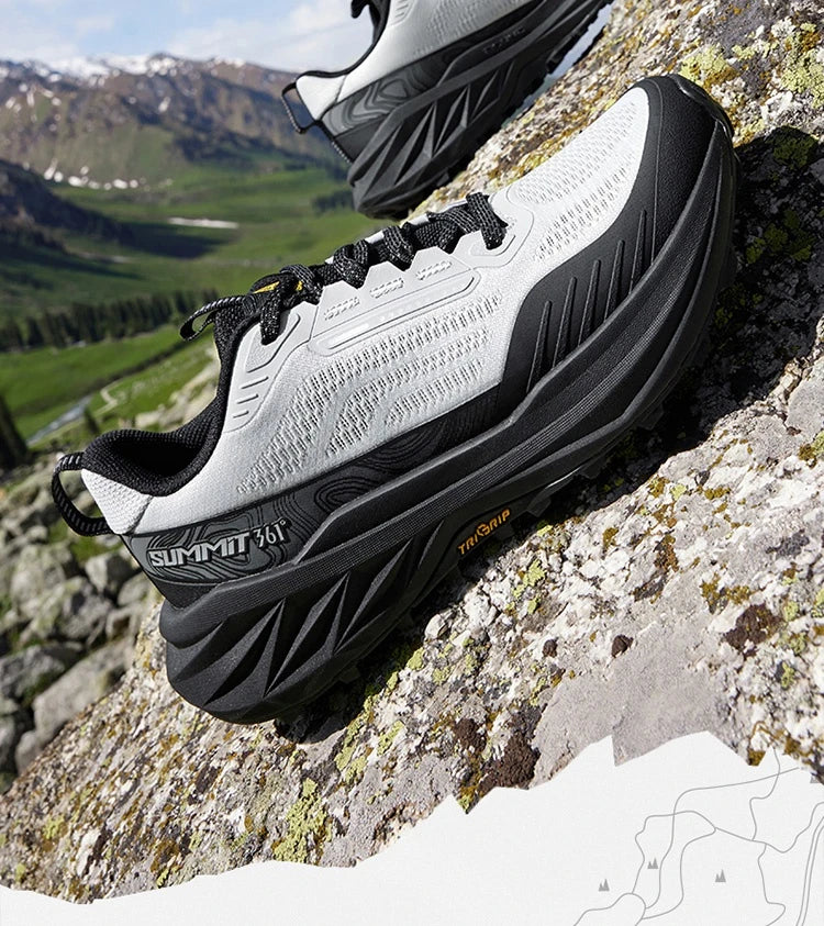 361 Degrees Yushan 3.0 Men Running Shoes Hiking Cushioning Flexible Breathable Non-slip Outdoor Jogging Male Sneakers 672532214