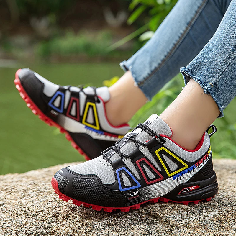 Men Waterproof Hiking Shoes Wear-Resistant Outdoor Shoes Leather Hiking Hunting Tactical Sports Shoes Men