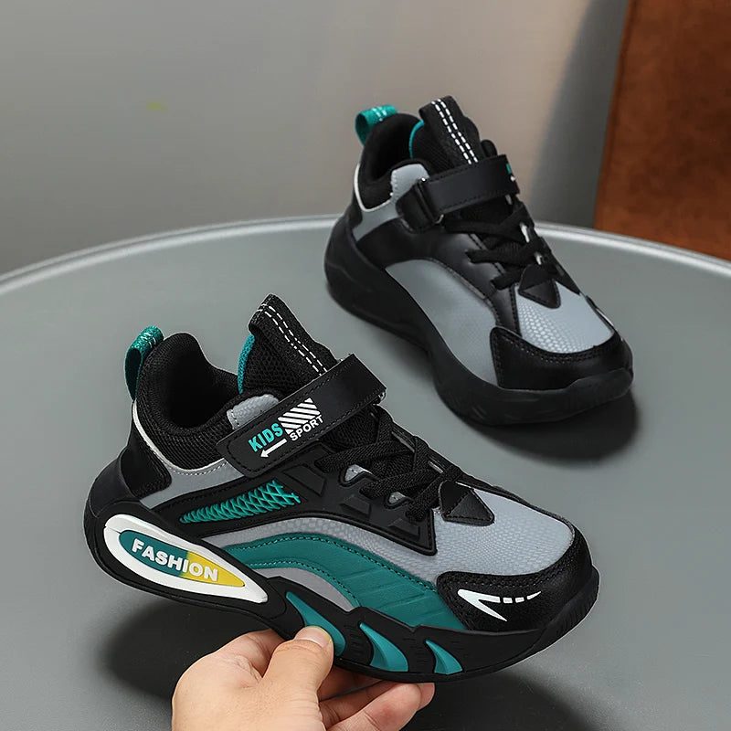 Childrens Tennis Shoes Autumn Sports Boys School Casual Sneakers Lightweight Breathable Leather New Daily Training Running Shoes