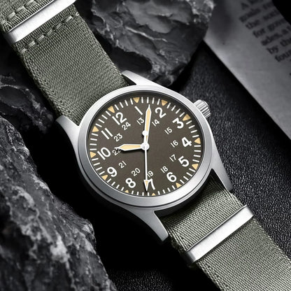 MILITREK 2026 New Military Retro Men'S VH31 Quartz Watch 37mm Sapphire Stainlesssteel 100m Waterproof C3 Luminous Reloj Hombre