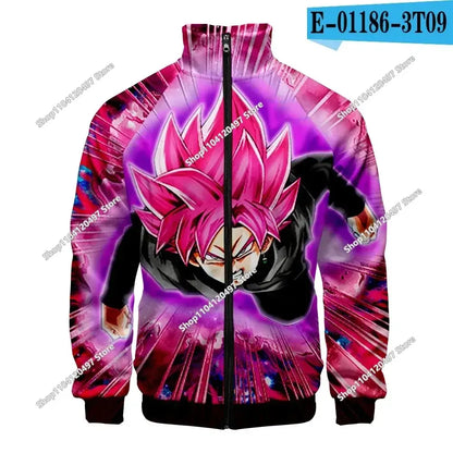 Anime Goku Dragon Ball Jacket Men Women Harajuku Hip Hop Japanese Zip Up Hoodies Goku Clothes Stand Collar Sweatshirt, produit gaming premium Fraquane