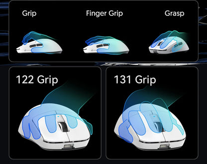 Mouse gaming wireless ATTACK SHARK R6 PAW3950MAX, polling 8Khz, ultraleggero 39g, MCU Nordic 52840, microswitch ottici Omron