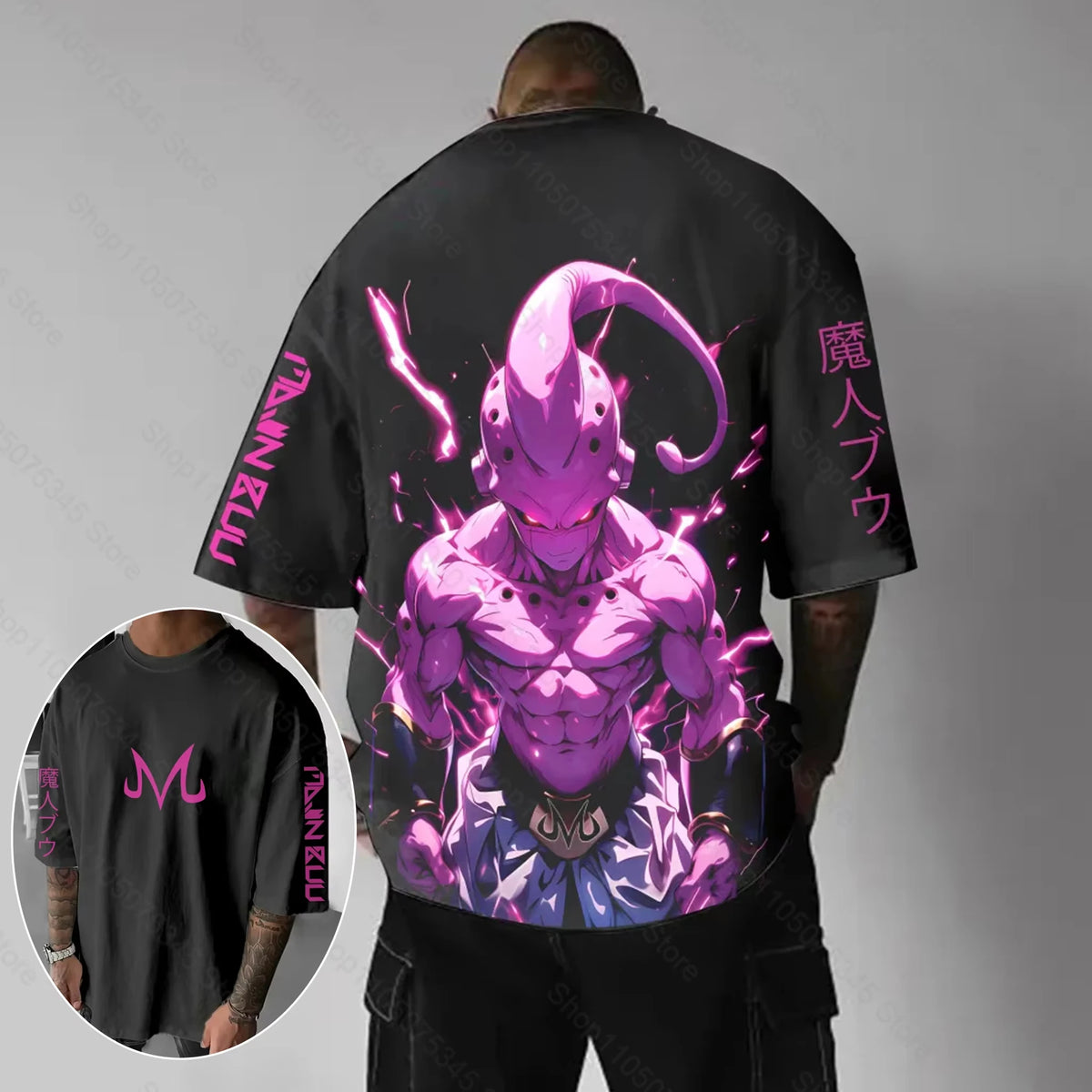 Summer 2026 Dragon Ball oversized T-shirt with power cord, Little Goku, artistic print, neutral casual Y2K