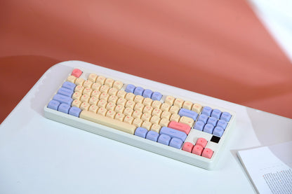 141 keys Marshmallow KOA Keycap PBT DYE Sublimation MOA Keycaps ISO 7U Japanese Korean Russian Key Caps For Mechanical Keyboard