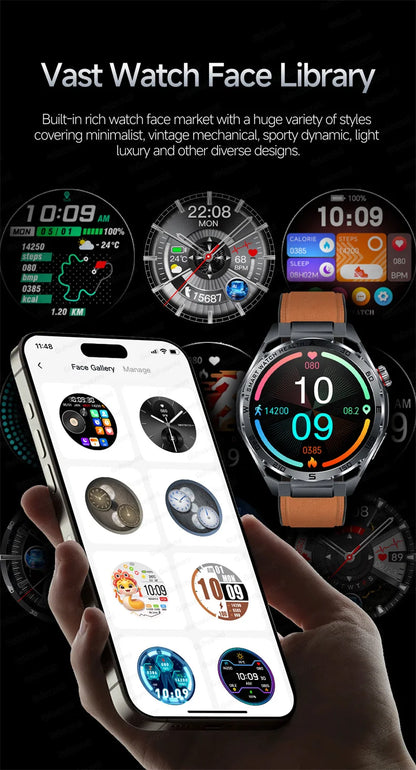 Smart Watch Men High-end Health Blood pressureblood oxygen lipids Uric acid Sapphire Smart watches Ai GPT Custom dial ECG 2026
