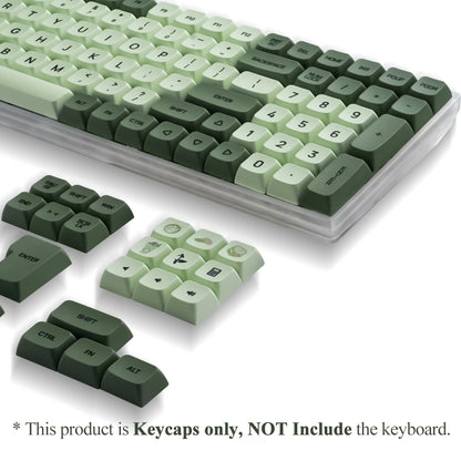 125 Tasten XDA PBT Tastenkappen-Set Matcha Green für mechanische Tastaturen mit 61/64/68/75/87/98/104/108 Tasten für Cherry/Gateron/Otemu/Kailh