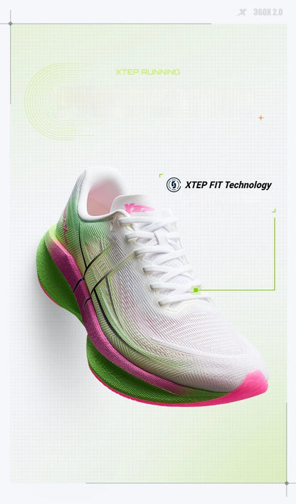 Xtep 360X 2.0 profesionální maratonské běžecké boty, pánské závodní sportovní tréninkové boty s karbonovou deskou a tlumením nárazů 975219110035