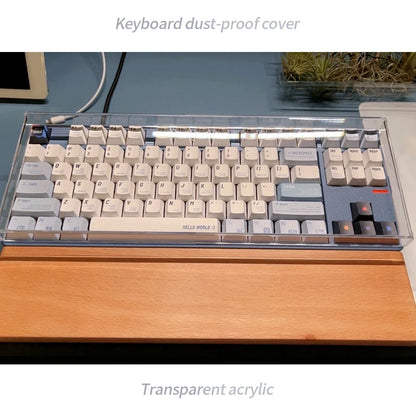 Acrylic Keyboard Clear Protector Case for Mechanical Keyboard, Transparent Keyboard Dust Cover for 60/61/64/96/98/104/108 Key Keyboards & Mouse