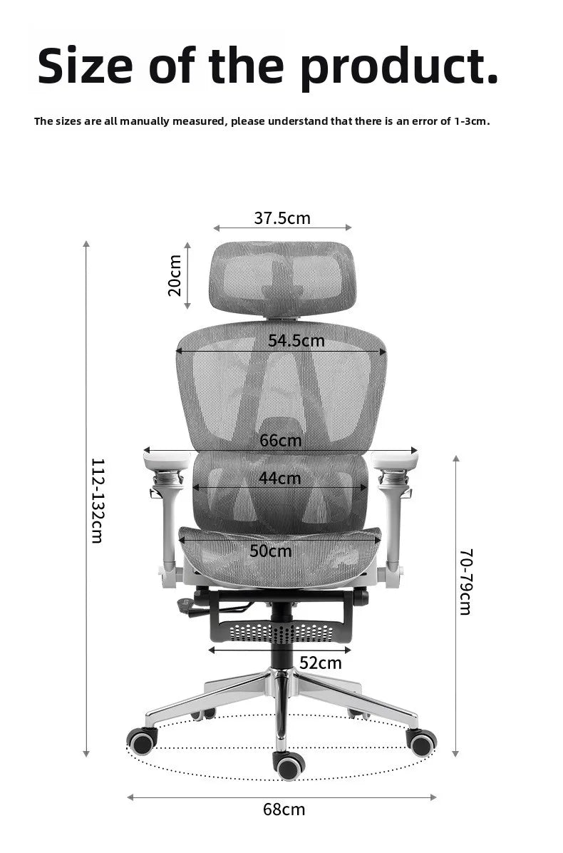 Ergonomic Office Chair with 10D Armrest, Adjustable Height Gaming Chair, Minimalist Computer Chair with Lumbar Support for Study & Work