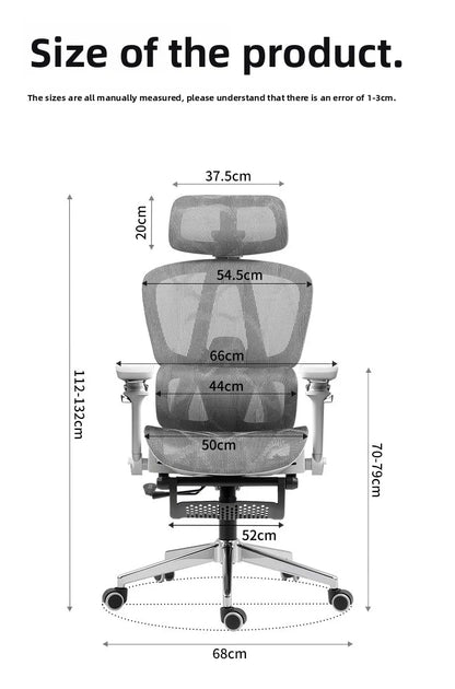 Ergonomic Office Chair with 10D Armrest, Adjustable Height Gaming Chair, Minimalist Computer Chair with Lumbar Support for Study & Work
