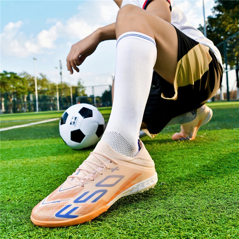 Men Soccer Shoes Professional Football Boots Cleats Ultralight Breathable Non-Slip Grass Training Athletic Match Sports Sneakers